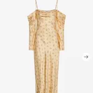 OMNES Munique Floral-Print Satin Maxi Dress